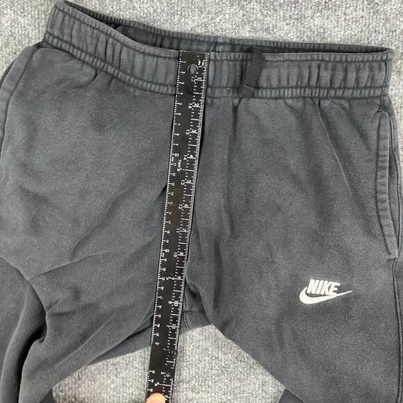 Nike Sweatpants Mens S Black Joggers Embroidered Logo Drawstring Casual - Picture 4 of 9
